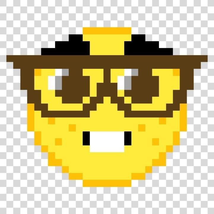 an image of a yellow smiley face wearing sunglasses and a hat with glasses on it