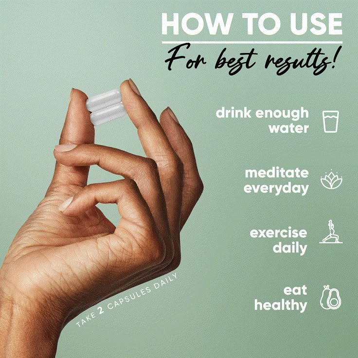 a hand holding a pill bottle with the words how to use for best results