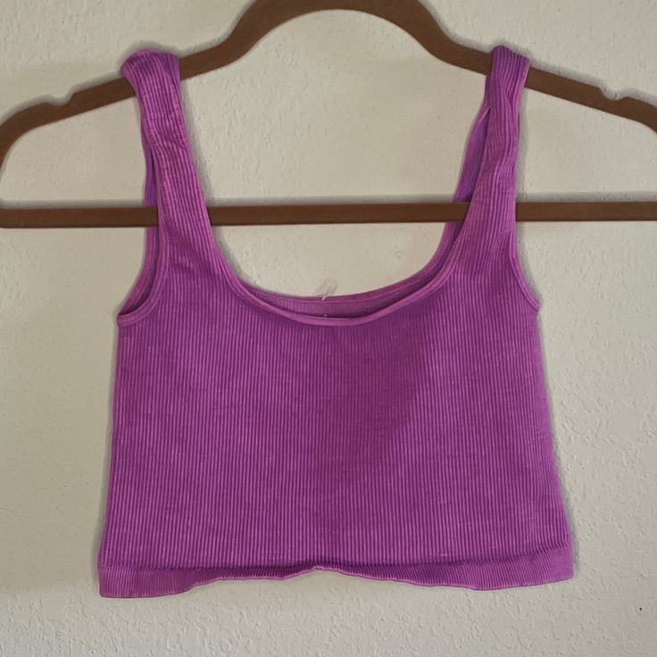 Nwot. Offers Welcome! A New Take On Our Fan-Favorite Happiness Runs Crop, This Compressive Ribbed Tank Is Featured In A Square Neck Style And Can Be Worn With Or Without A Bra. Moves-With-You Stretch Washed Design Fixed Straps Purple Cotton Tank Top For Spring, Trendy Purple Tank Top For Spring, Spring Purple Cotton Tank Top, Trendy Purple Spring Tank Top, Trendy Spring Purple Tank Top, Purple Stretch Cotton Crop Top, Purple Seamless Crop Top, Casual Purple Cotton Tank Top, Casual Purple Scoop Neck Top