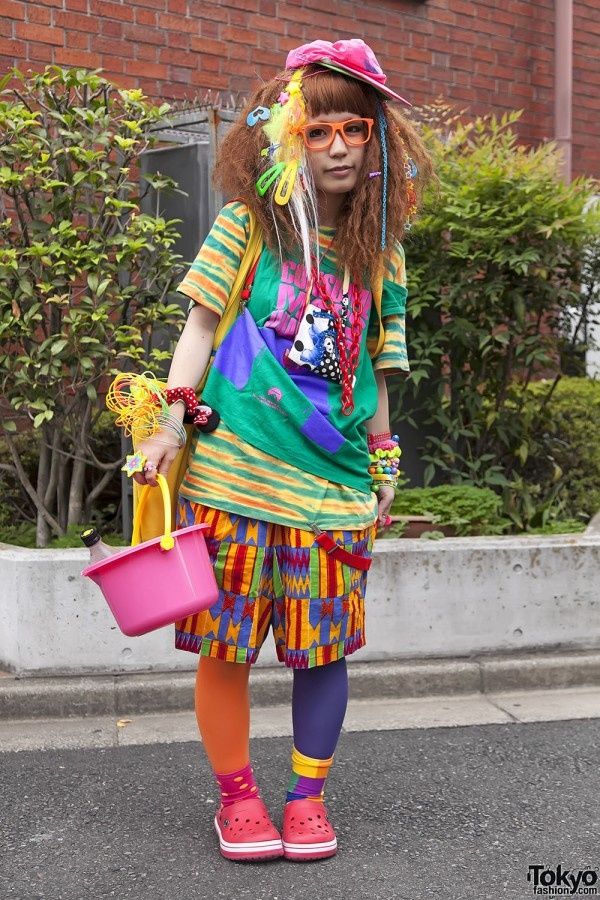 Ugly Outfits Funny, Sacred Clown, Wacky Tacky Day, Wacky Outfits, Tacky Day, Lucy Costume, Kawaii Street Fashion, Pop Kei, Wednesday Outfit