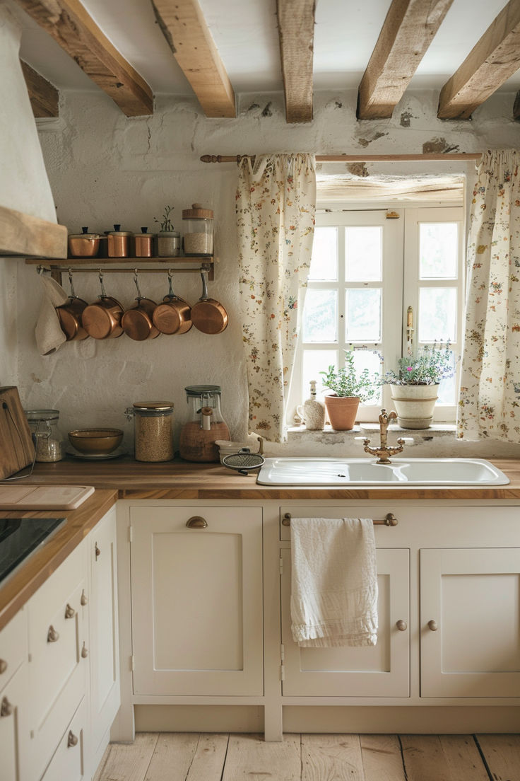 cottagecore kitchen, farmhouse kitchen, country kitchen, cottage kitchen, granny kitchen Old Fashioned House Decor, Old House Decorating Ideas, Cosy Cottage Kitchen, Kitchen Rustic Farmhouse, Soft Kitchen Aesthetic, Cottage Vibes Aesthetic, Cottage Country Decor, Grandma Kitchen Aesthetic, Grandma Core Kitchen