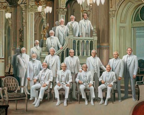 a group of men in white suits and ties posing for a photo with the caption happy presidents day