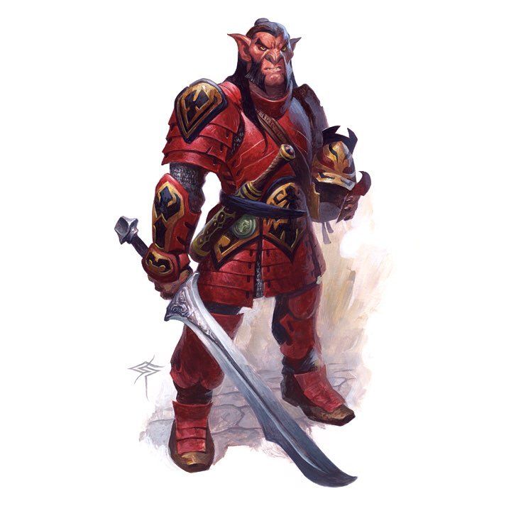 Hobgoblin design for D&D5. Goblin Art, Pathfinder Character, Dnd Races, Heroic Fantasy, Character References, Fantasy Races, Dungeons And Dragons Characters, Dnd Art, Comic Style