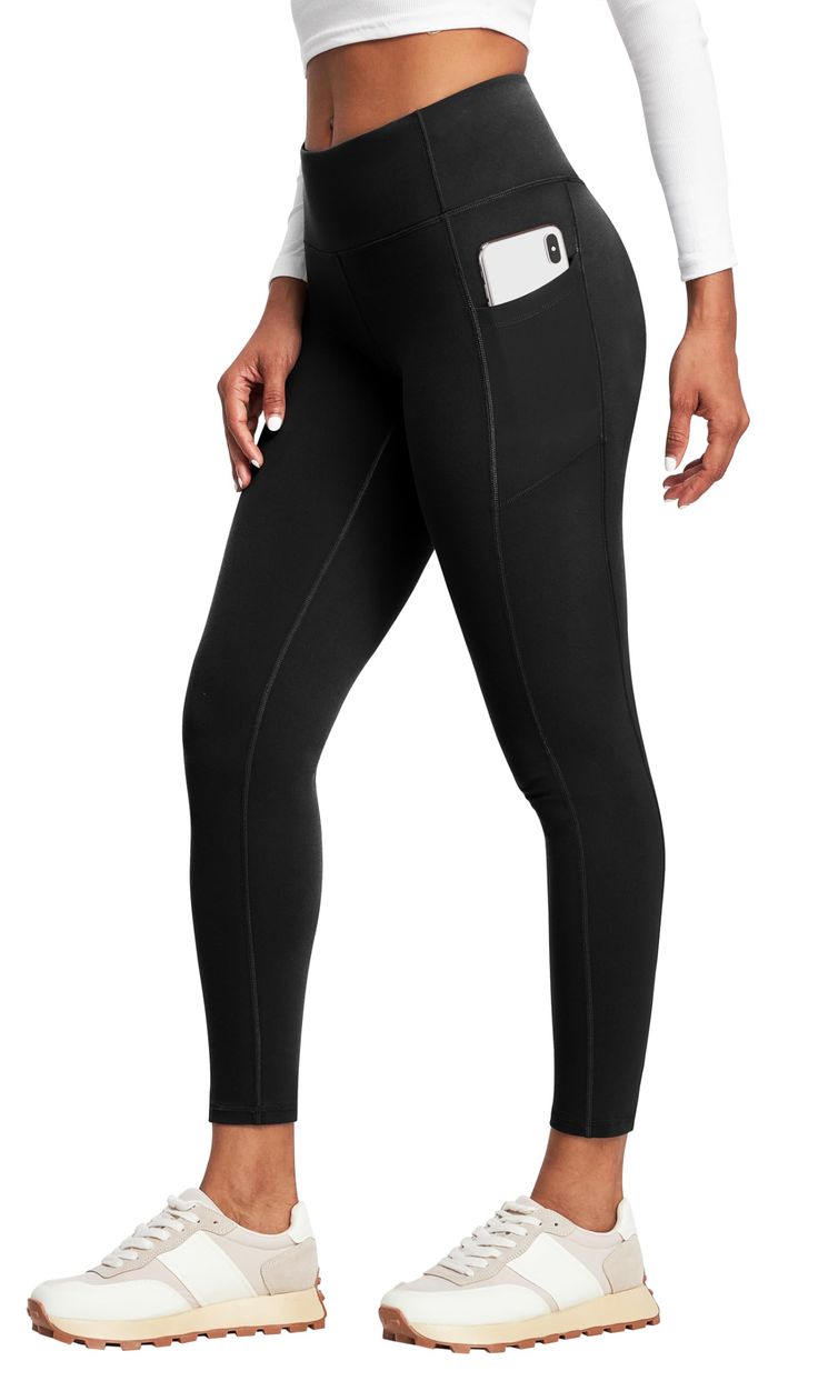 PRICES MAY VARY. Non-See-Through & Better Fits: Heathyoga leggings with pockets for women are made from premium non-see-through and 4-Way Stretchy fabric, offering you a long-lasting and comfortable performance. The breathable fabric of leggings for women feels silky smooth against the skin, they can quickly wick moisture away from the skin, keeping you dry all the time. 2 Side Pockets & Inner Pocket: Heathyoga womens leggings with pockets can hold your telephone, wallet and sweat towel so that Leggings With Side Pockets, Yoga Leggings Outfit, Thrift List, Sweat Towel, High Waisted Leggings Workout, Womens Athletic Outfits, Athletic Clothes, Yoga Pants With Pockets, High Waist Yoga Pants