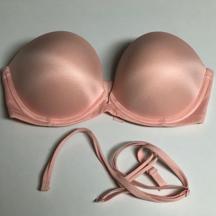 Very Sexy Multi-Way Never Worn But No Tags Saved Comes With Adjustable Straps Light Pink Low-cut Pink Bra With Lined Body, Pink Low-cut Lined Bra, Low-cut Lined Pink Bra, Stretch Pink Bra With Straps, Stretch Pink Bra, Pink Stretch Bra, Pink Strapless Bra With Padded Cups, Pink Stretch Low-cut Bra, Stretch Low-cut Pink Bra