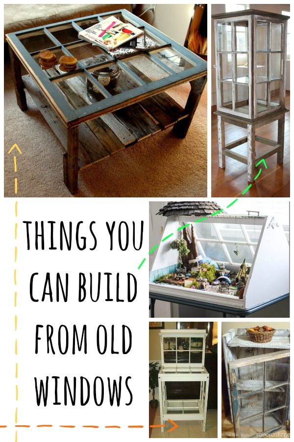 an old window turned into a coffee table