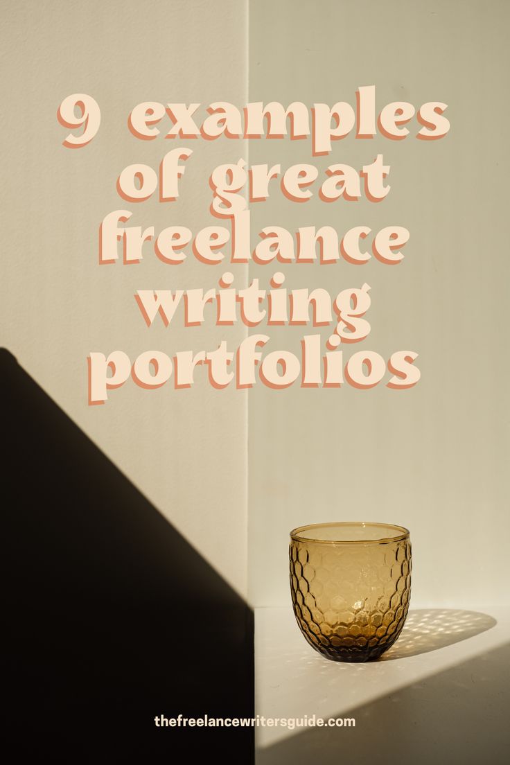 a glass bowl sitting on top of a table next to a wall with the words, 9 examples of great free range writing portillos