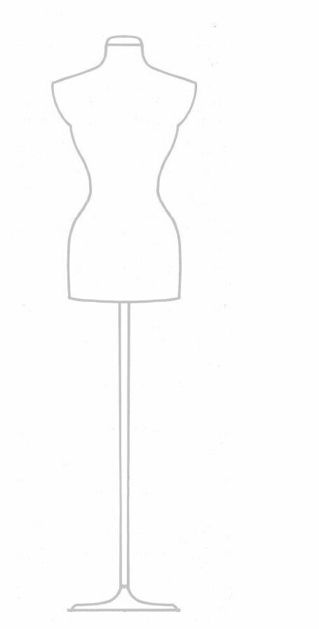 a drawing of a dress form on a mannequin