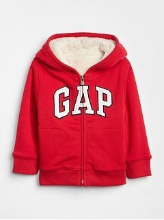 Hoodie Gap, Sherpa Lined Hoodie, Gap Logo, Sherpa Hoodie, Gap Kids, Hoodie Girl, Sherpa Lined, Baby Gap, Full Zip Hoodie