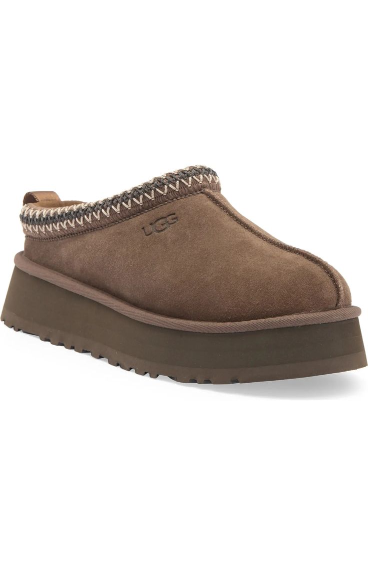 UGG® Tazz Platform Slipper (Women) | Nordstrom Uggs Tazz, Ugg Tazz Platform, Uggs Slippers, Ugg Tazz, Pretty Sneakers, Ugg Slippers, Platform Slippers, Womens Slippers, Slippers