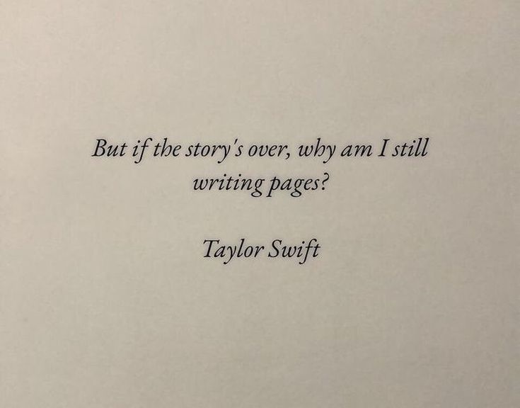 an old typewriter with the words but if she's over, why am i still writing pages? taylor swift