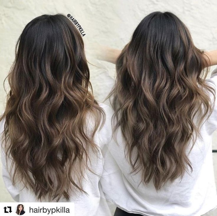 Brunette Balayage Hair, Brown Hair Balayage, Short Hair Balayage, Balayage Brunette, Brown Blonde Hair, Medium Length Hair, Long Wavy Hair, Brown Hair Colors, Length Hair