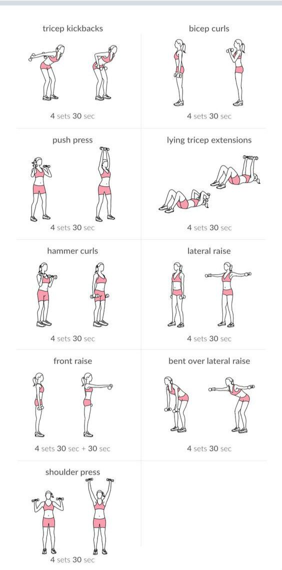 an exercise poster showing how to do the same exercises for each person in their life