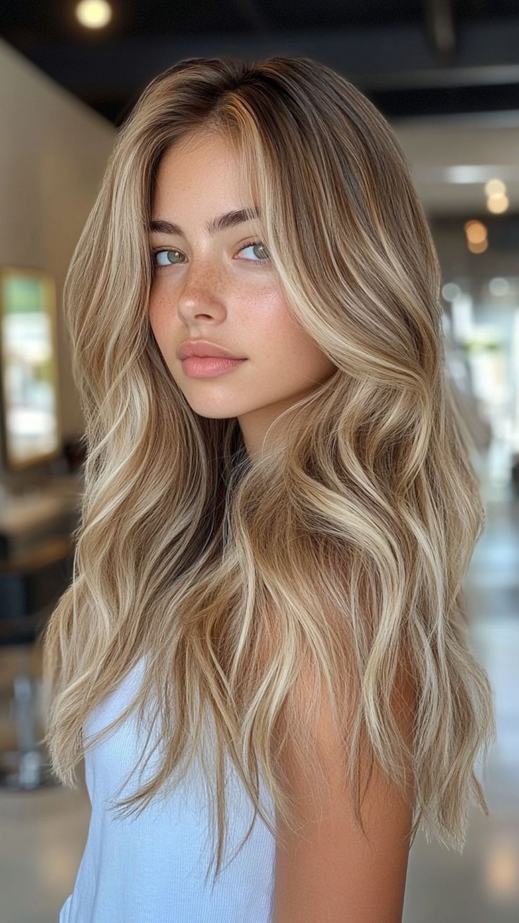 30 Balayage Hair Colors You Need to Try in 2024: Top Picks for a Stylish Transformation Low Maintenance Balayage Blonde, Balayage On Natural Blonde Hair, Blonde Hair Inspiration Balayage, Natural Blonde Hair Highlights, Color Blonde Hair Ideas, Long Hair Styles Blonde, Belliage Hair Blonde, Fall Hair Colors Long Hair, Rooted Balayage Blonde