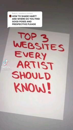 a piece of paper with the words top 3 website's every artist should know