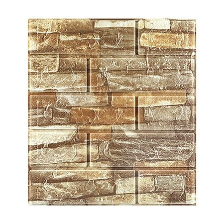 a stone wall with brown and tan colors