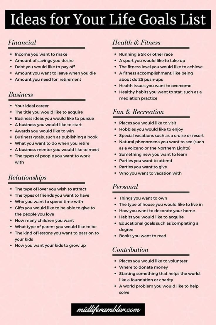 You need to make a life goals list! Why? If you do it correctly, your life goals list help you realize dreams you didn't even think were possible. You can also use it to motivate yourself and it can even help you understand and value the things that are important to you. Here's how to make your own life goals list and ideas to help you get started. Goals List, Life Goals List, Get Your Life Together, Studera Motivation, Goal List, New Year Goals, Self Care Bullet Journal, Vie Motivation, Writing Therapy