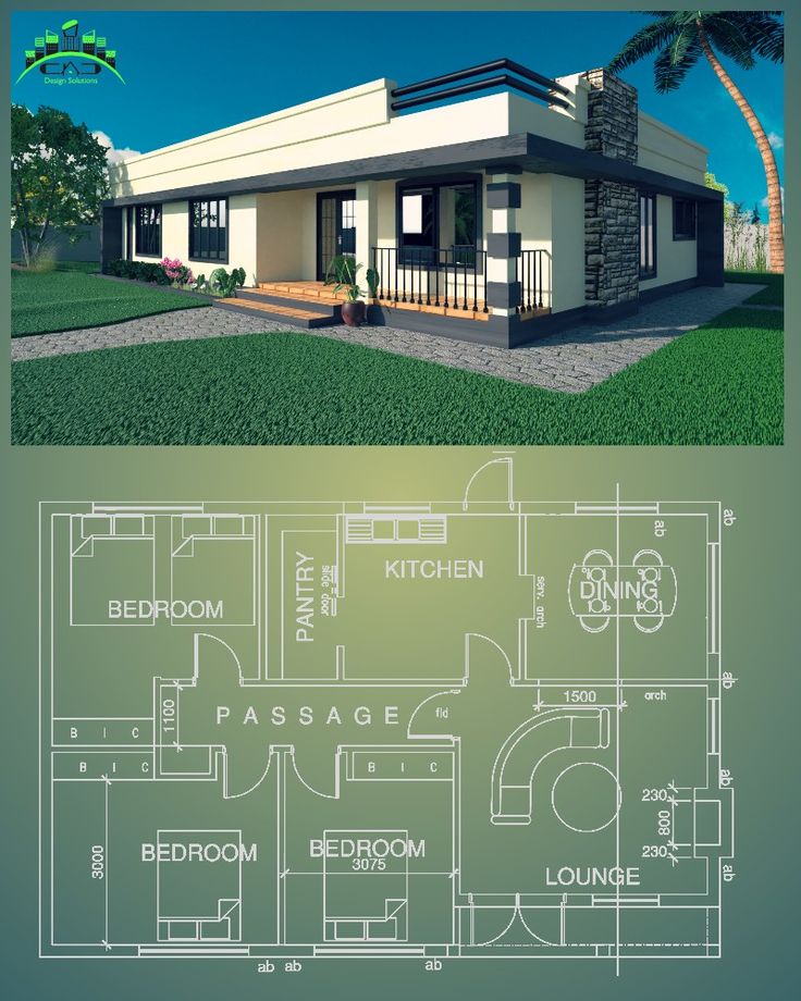 the floor plan for a small house with two bedroom and an attached living room area