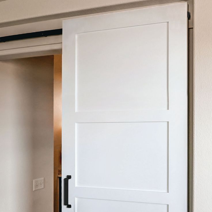 Goldberg Hidden Roller Doors For Small Bathrooms, Modern Barn Door Closet, Barn Door In Bathroom, Small Barn Doors Sliding, Modern Barn Door Bathroom, Hidden Barn Door, Modern Barn Doors Sliding, Shiplap Barn Door, Sliding Door Modern