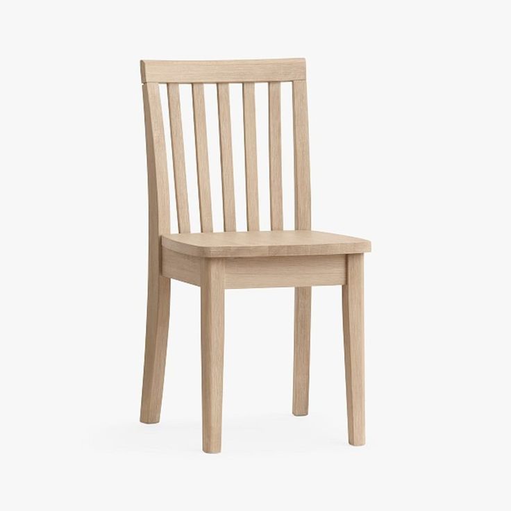 a wooden chair on a white background with no one in the room to see it