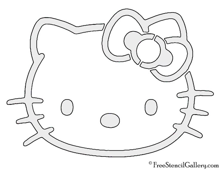 a hello kitty face with a bow on it's head