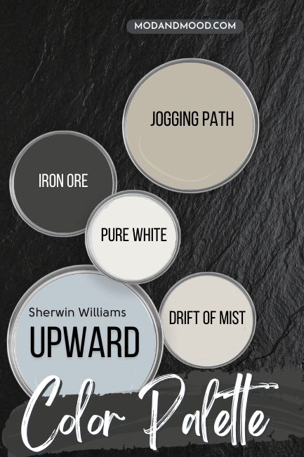 the color palette for sherylin williams's upward is shown in different shades