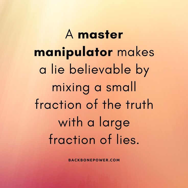 a quote from the master manipulator makes a lie believable by mixing a small fraction of the truth with a large fraction of lies