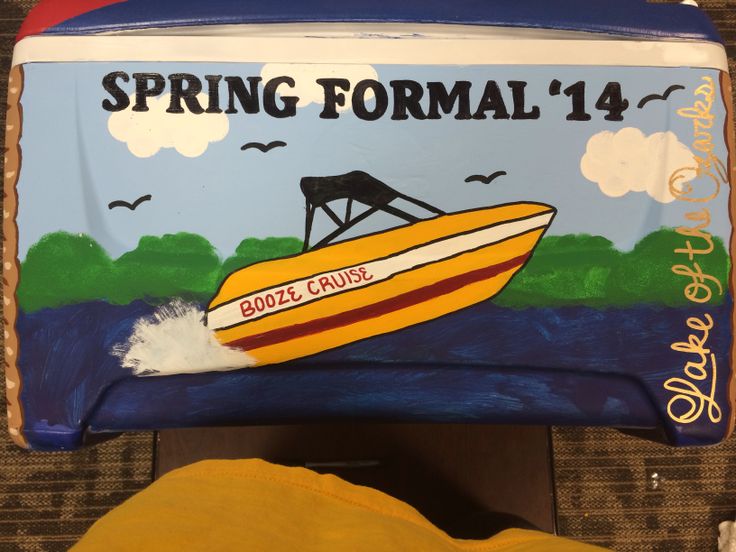 Lake Of The Ozarks Formal Cooler, Lake Formal Cooler, Lake Havasu Frat Cooler, Frat Formal, Formal Cooler, Frat Coolers, Cooler Ideas, Spring Formal, Georgia Southern