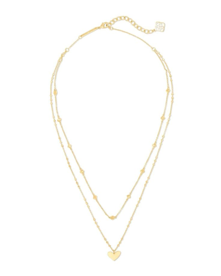 Love to layer? Meet your match in The Ari Heart Multi Strand Necklace in Gold. A beloved shape pairs with a petite chain, hand-picked by our design team, to create an all-new layered look. Multi Strand Necklace Gold, Buy Earrings Online, Beautiful Gold Necklaces, Jewelry Staples, Gems Bracelet, Buy Earrings, Multi Strand Necklace, Strand Necklace, Multi Strand