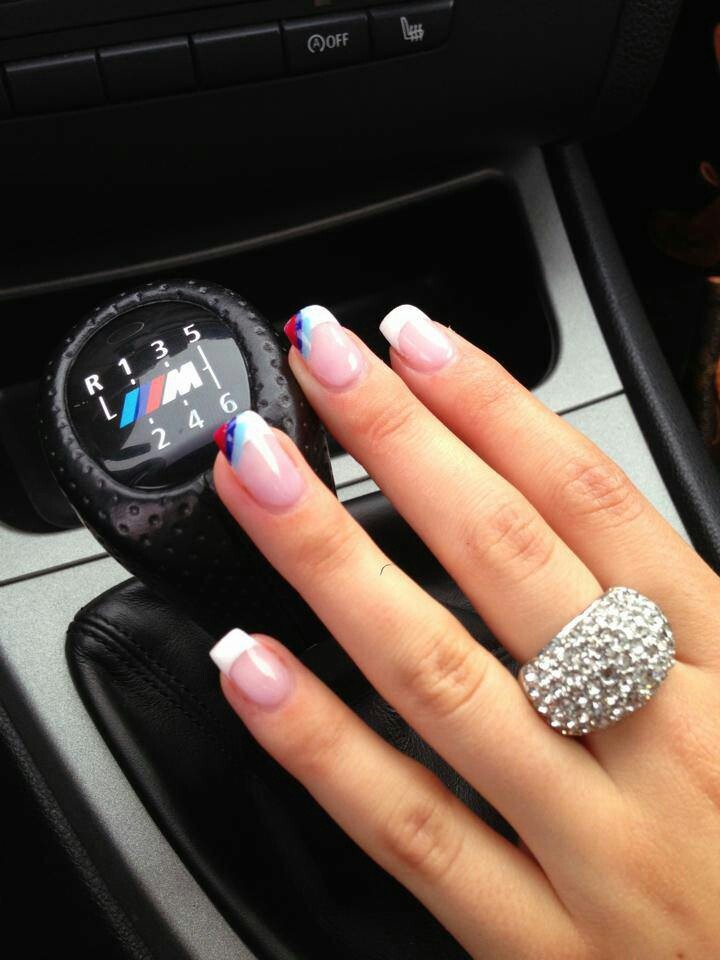 . Bmw Nails Design, Bmw Nails, Racing Nails, Nails 2016, Quill And Ink, Short Nail Designs, Womens Nails, Bling Nails, Nails Nail