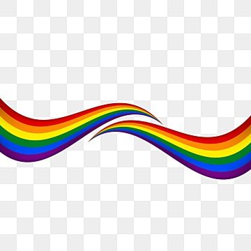 a rainbow colored wave on a white background, with the colors being added to it