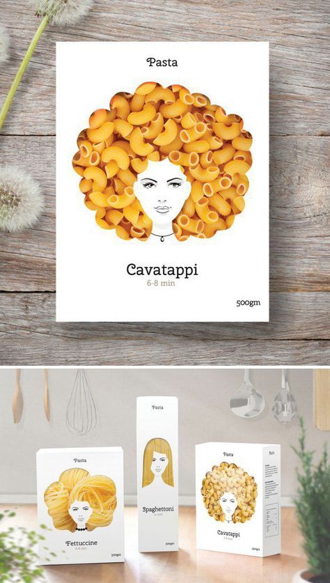 a card with an image of a woman's head made out of macaroni and cheese