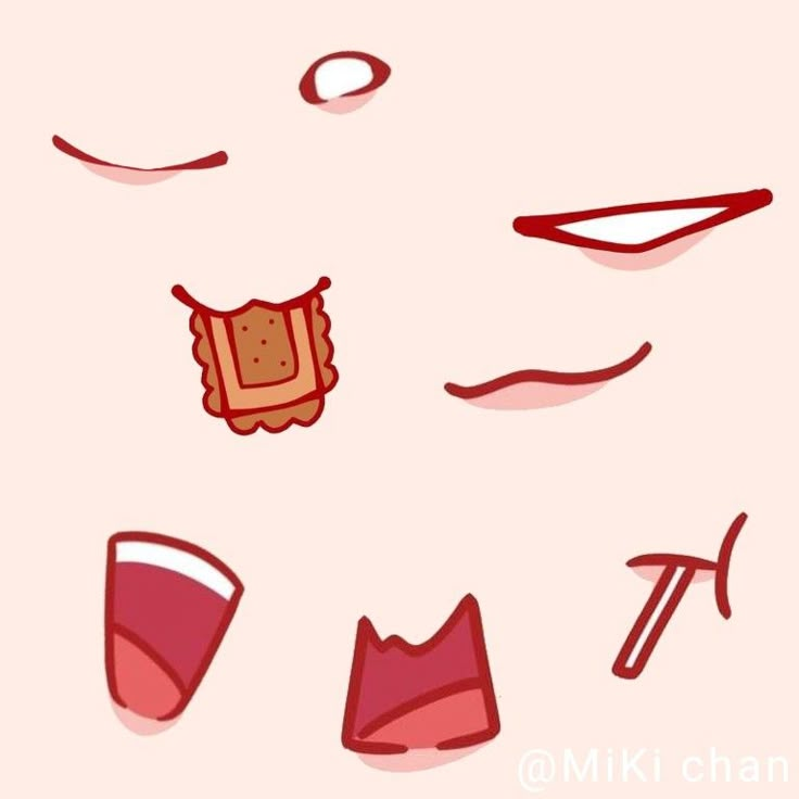 an anime character's eyes and nose are drawn in red ink on a pink background