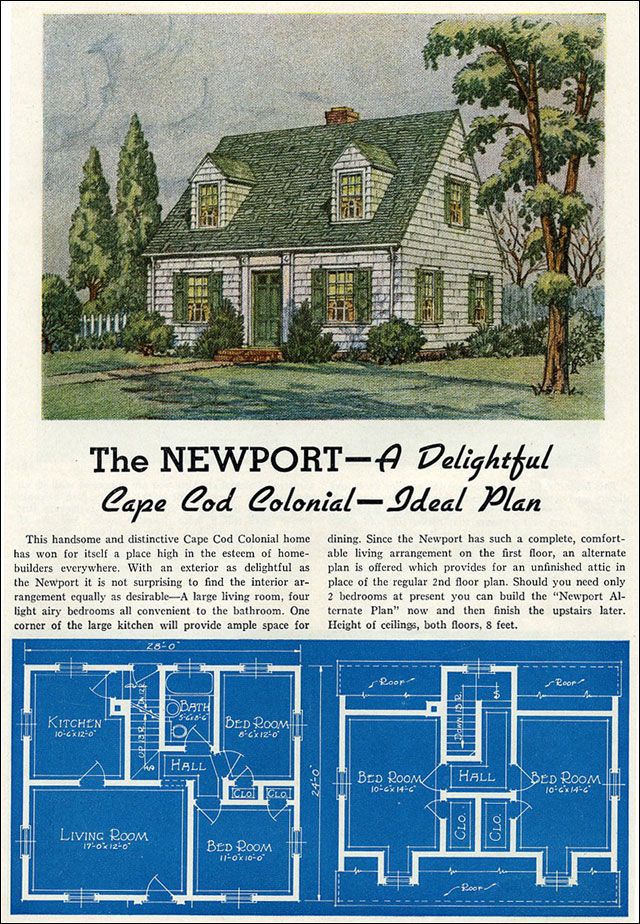 an old house with blueprints on the front and back sides, including floor plans