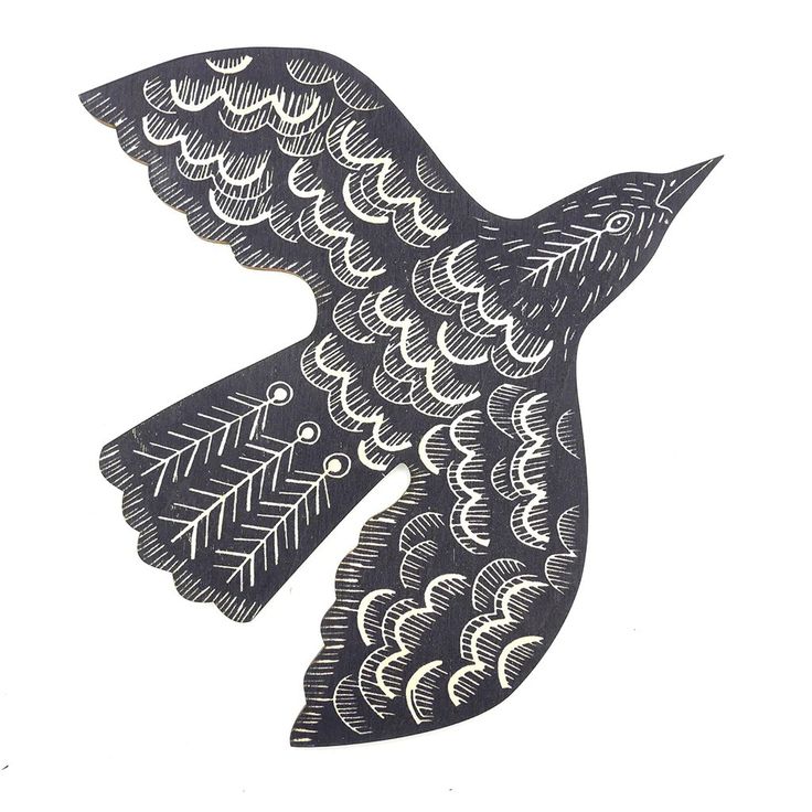 a black and white drawing of a bird