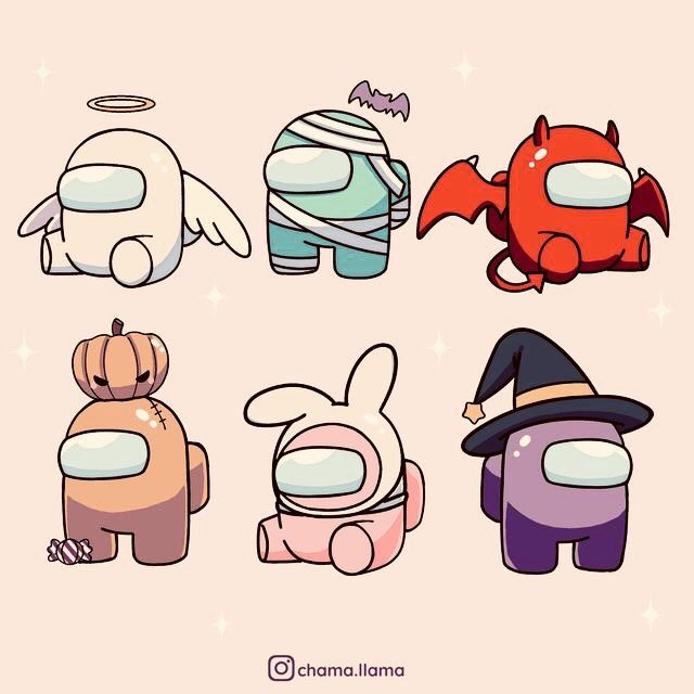 six different cartoon animals with hats and scarves