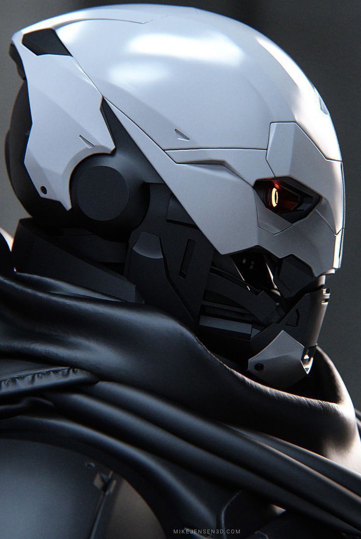 a close up of a helmet on top of a person wearing a suit and cape