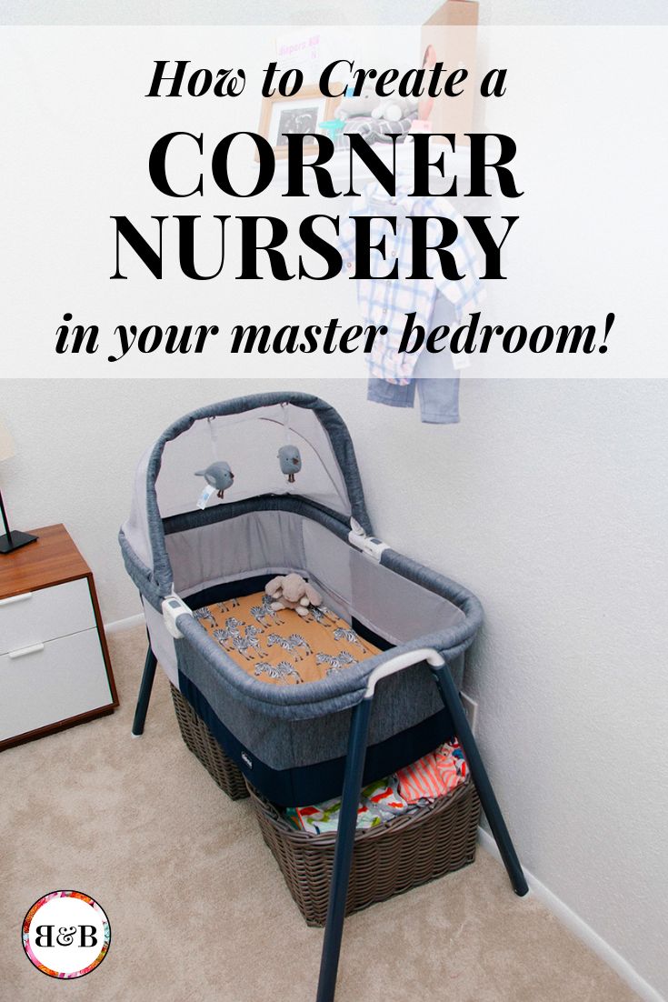 Expecting a new baby but low on space?? Just a tiny corner is enough for a nursery in a master bedroom! Anyone can make a space for baby since they certainly don’t need much at the start. Read on for how we make it work! Apartment Baby Nursery, Nursery In Master, Corner Nursery, Nursery Hacks, Baby Corner, Parents Room, Space Nursery, Master Room