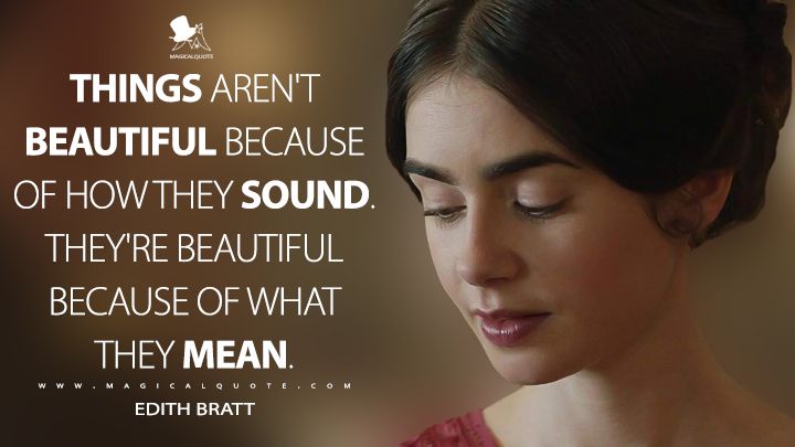 a woman with her eyes closed in front of a quote from the book, things aren't beautiful because of how they sound