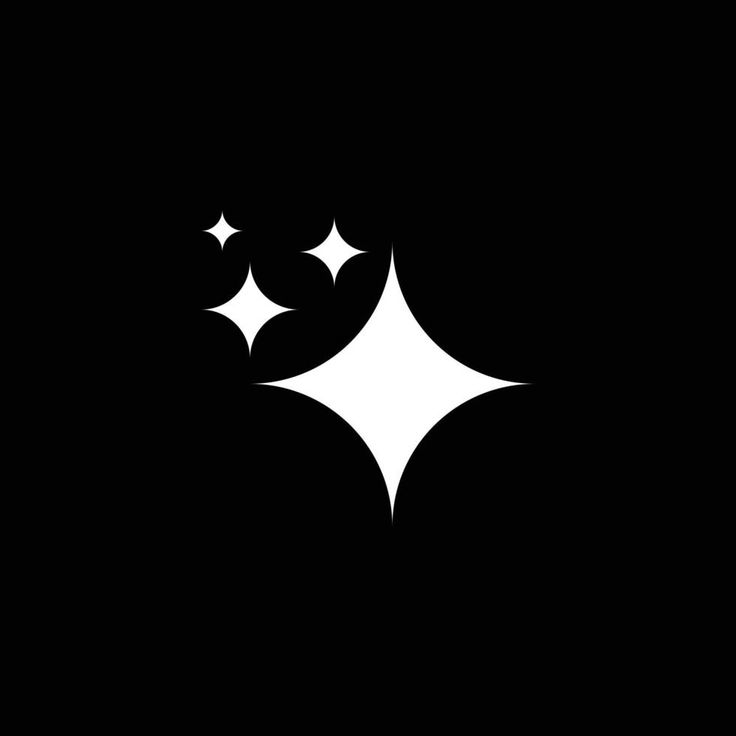 an abstract black and white design with stars in the center, on a dark background