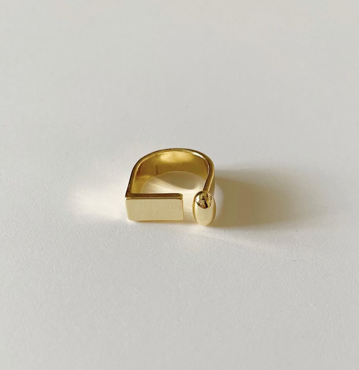 gold plated brass bar ring Brass Bar, Bar Ring, Brass Ring, Brass Jewelry, Cute Pins, Gold Plated Jewelry, Jewelry Plate, Rings Statement, Statement Rings