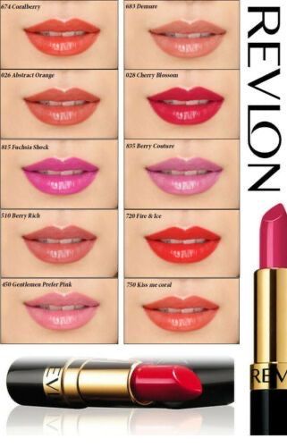 Revlon Lipstick Swatches, Revlon Lipstick Shades, Lipstick Guide, Revlon Lipstick, Hard Candy Makeup, Lip Colours, Revlon Super Lustrous Lipstick, Girly Makeup, Revlon Super Lustrous