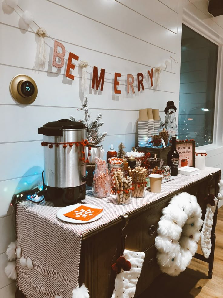 a table topped with lots of food and decorations