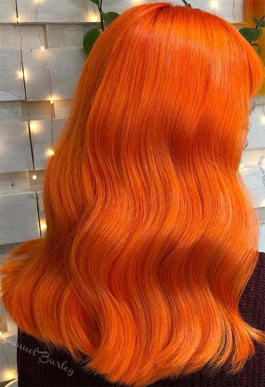 How to Choose the Perfect Orange Hair Color for Your Skin Tone  #hair #haircolor #hairstyles #orange #orangehair Burnt Orange Hair Dye, Orange Hair Bright, Bright Orange Hair, Burnt Orange Hair, Orange Hair Dye, Orange Hair Color, Cheveux Oranges, Hairstyles Anime, Hair Dye Brush