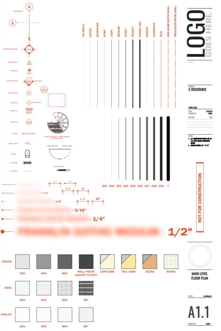 an info sheet with different types of lines and shapes