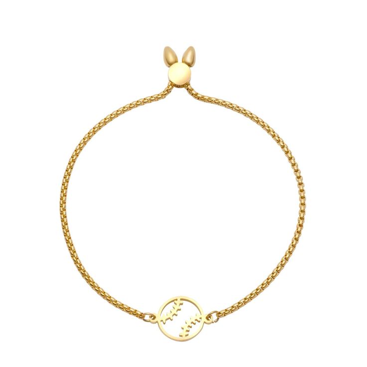 a gold bracelet with the word love written on it and a small heart in the middle