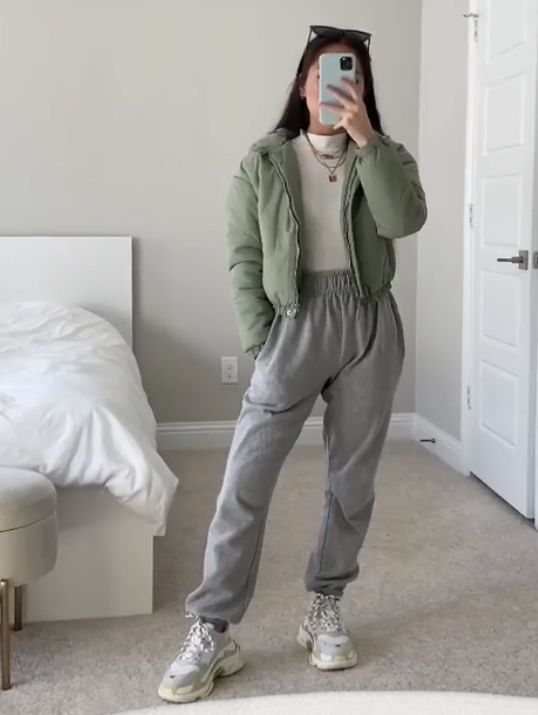 2023 Trendy Outfits, Gray Sweatpants Outfit, Casual College Outfits, Winter Fashion Outfits Casual, Cold Outfits, Follow Tiktok, Casual Day Outfits, Outfits 2023, Sporty Outfits