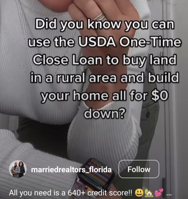 a woman is holding her hand over her face with the caption, did you know you can use the usa one - time close loan to buy land in a rural area and build your home all for $ 50 down?