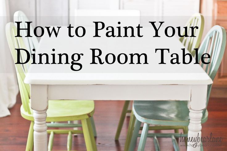 a kitchen table with chairs and the words how to paint your dining room table