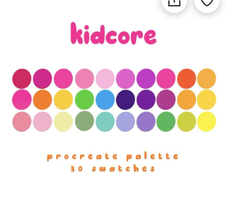 a poster with colorful circles and the words kidsore